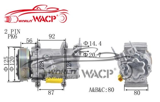 เครื่องปรับอากาศอัตโนมัติ เครื่องปรับอากาศสําหรับ Peugeot Partner 1007 1608881380 WXPG008