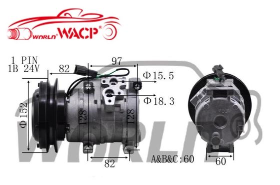 10S15C 1B รถบรรทุก AC เครื่องปรับอากาศ สําหรับ Komatsu Caterpillar Hitachi 2473000510 4472204052 WXTK002