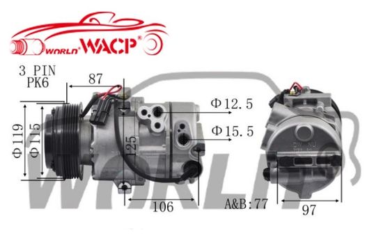 ACP1550000S เครื่องปรับอากาศรถยนต์ สําหรับ Kia K3 สําหรับ Sportage DW16 6PK WXKA025
