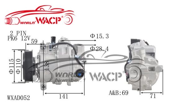 6SEU คาร์ AC Compressor 8K0260805J 2483001600 สําหรับ Audi A4/A5/A6/Q5 2003-2017 WXAD052