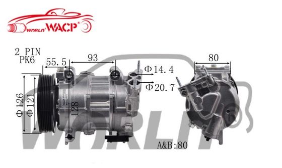 RC.600.409 เครื่องปรับอากาศ คอมเพรสเซอร์ รถ 81619066012 สําหรับ 6SEL16C PEUGEOT C4 LOUNGE 2012 WXPG006
