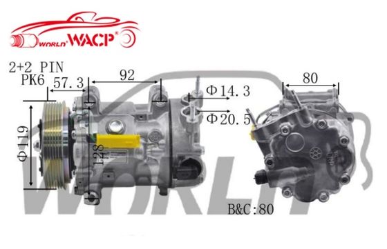 1309 เครื่องปรับอากาศรถยนต์ สําหรับ Peugeot407 3008 4008 WXPG017