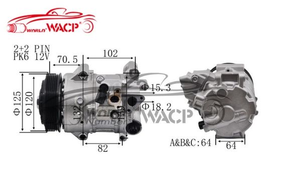 DCP50101 อัตโนมัติ AC Compressor TSE17C สําหรับ Toyota Camry สําหรับ RAV4 2010-2013 WXTT071