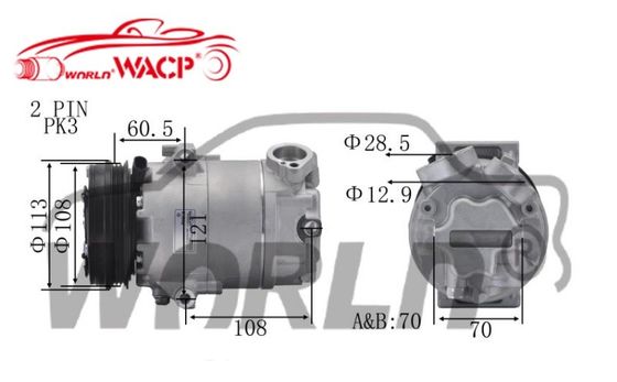 RC.600.108 5U0820803K AC100.1758 เครื่องปรับอากาศรถยนต์ สําหรับ Volkswagen Fox Voyage WXVW045