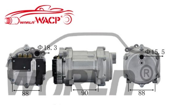 สําหรับ Universal Electric AC Compressor 12V 20CC 750W ส่วนเครื่องปรับอากาศรถยนต์ WXHB055